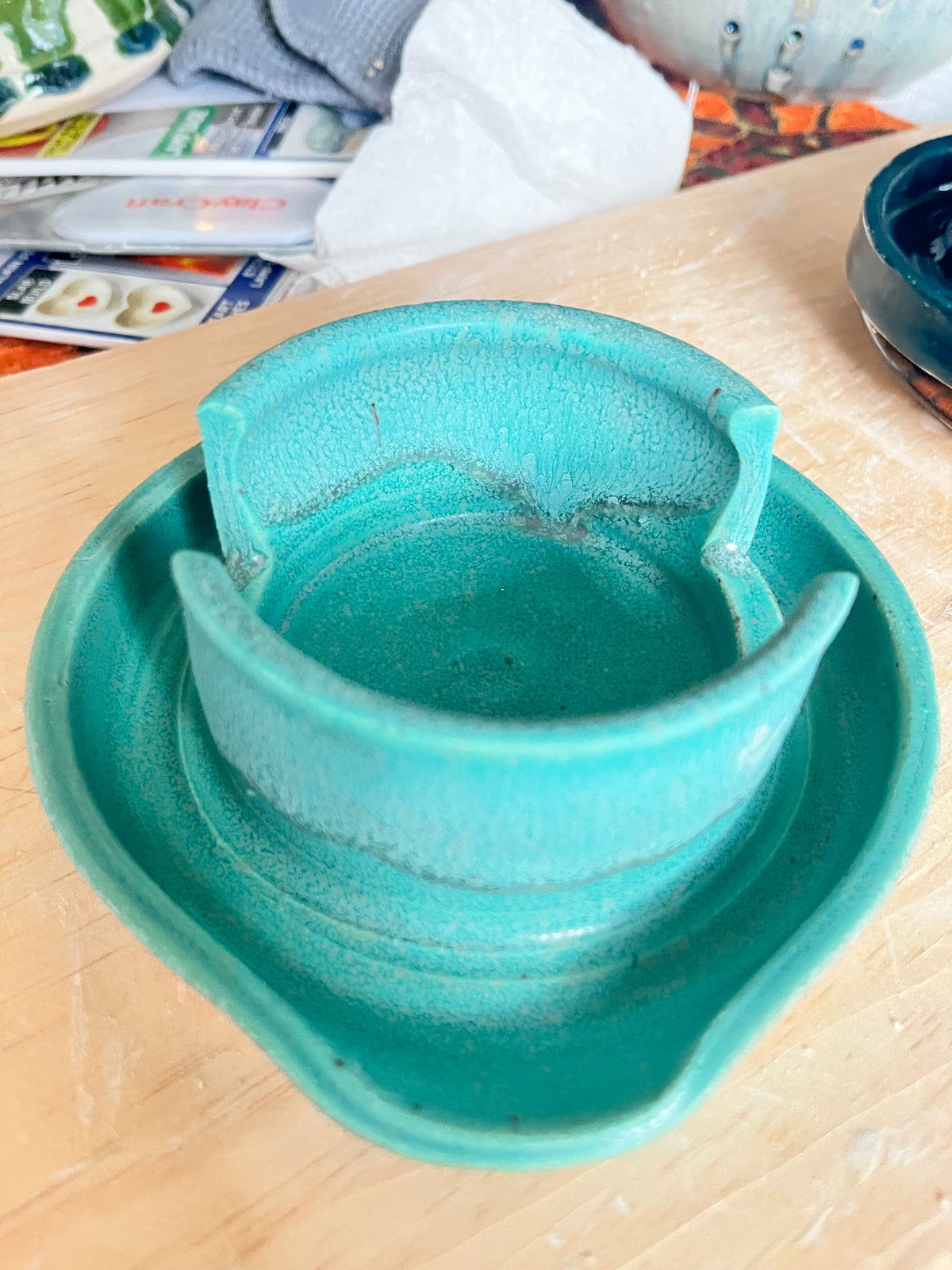 778 single sponge holder - matte green
