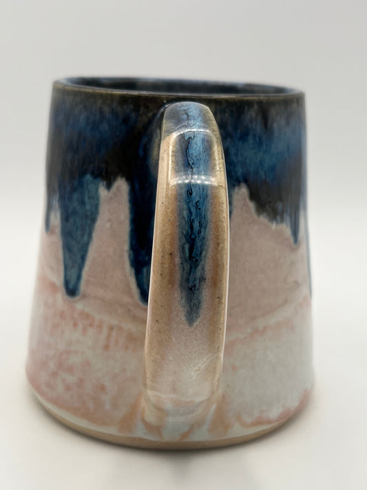 Blue Tide Tapered Stoneware Mug, 14 fluid ounces