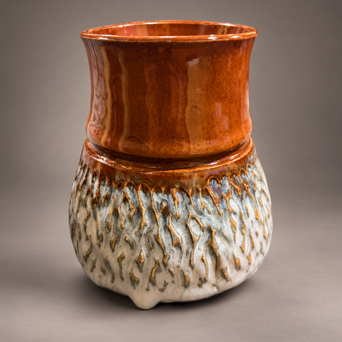 Copper & Current | Handmade Carved Ceramic Vase