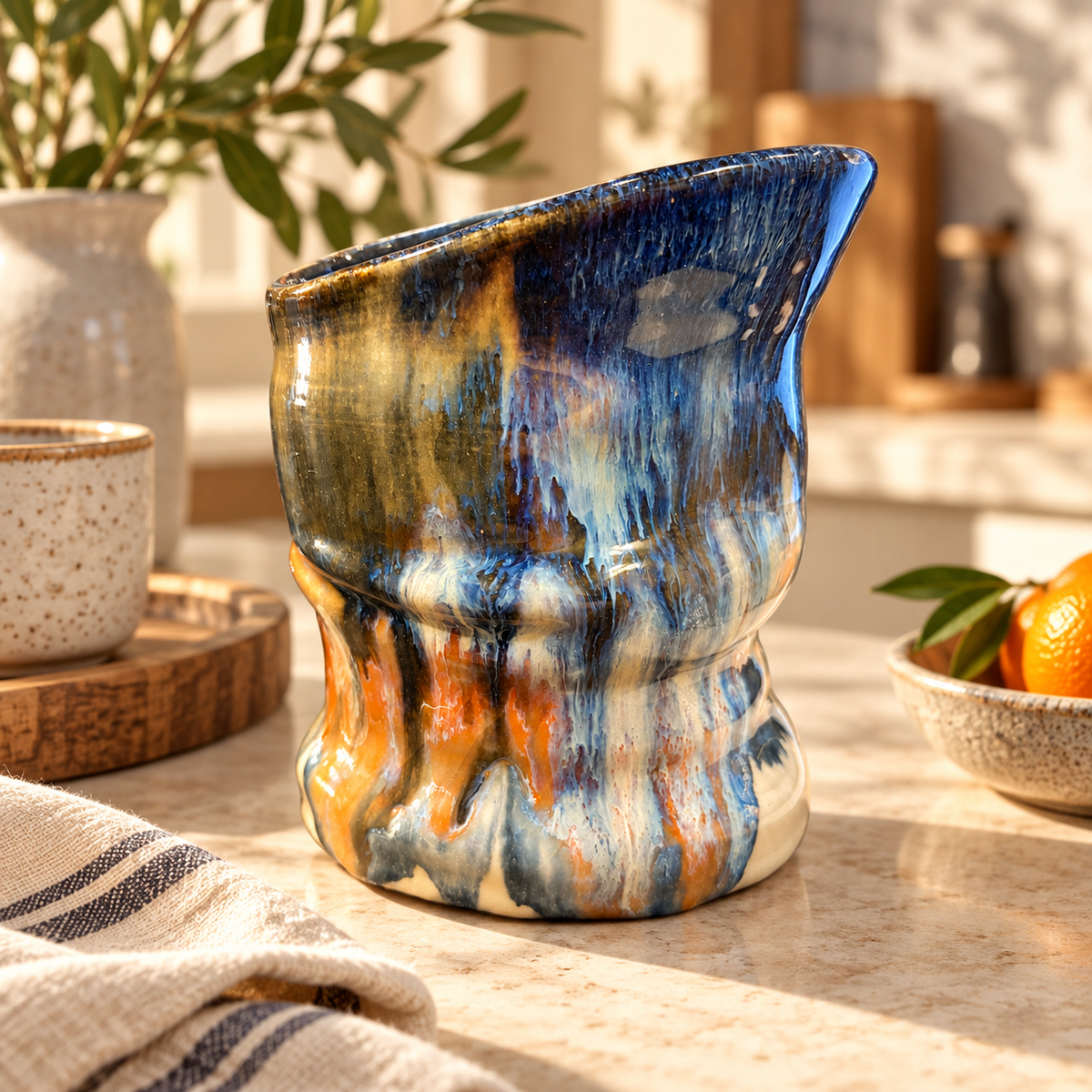 Sculpted Tide Vase | One-of-a-Kind Handmade Ceramic Vessel