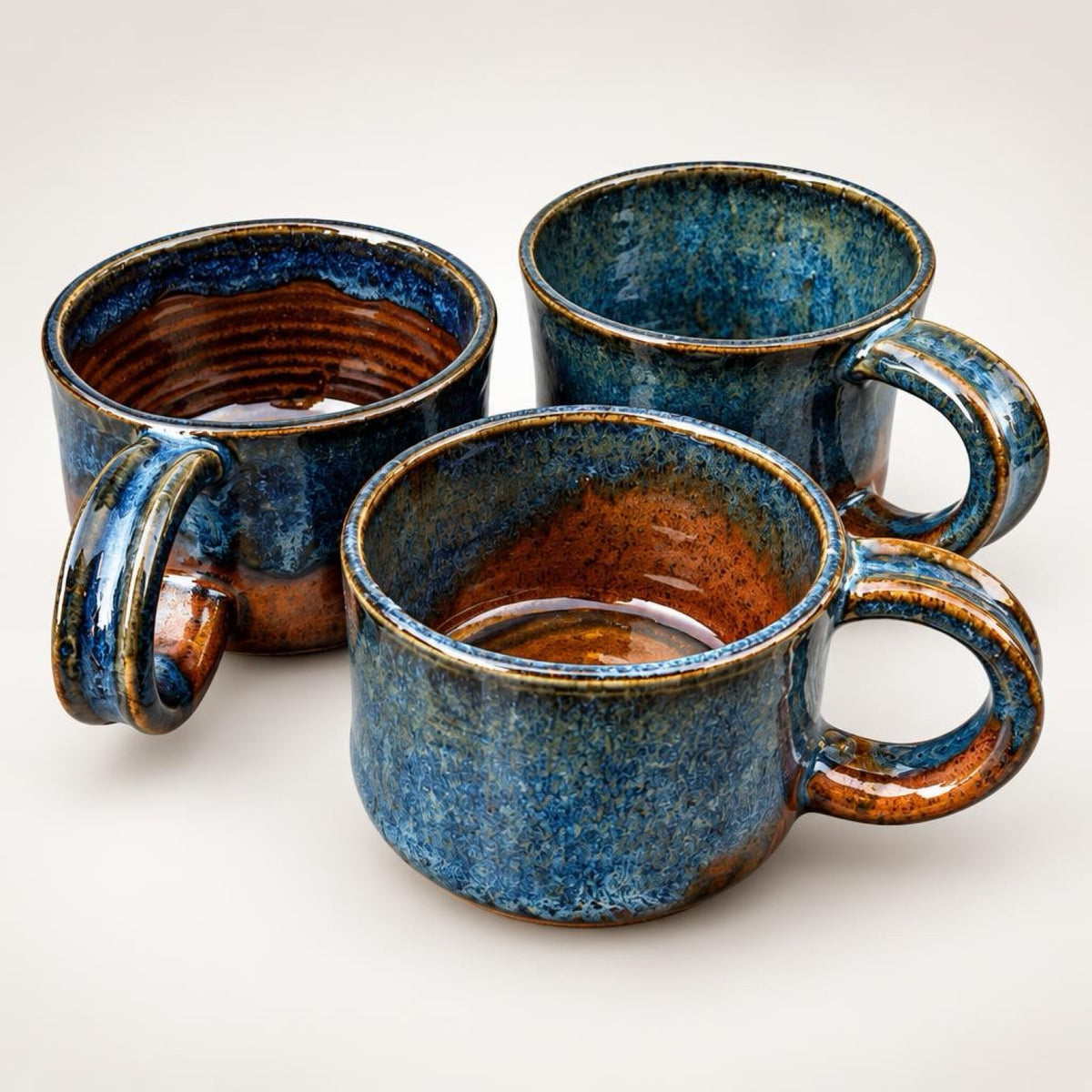 Copper & Deep Blue Ceramic Gibraltar Cups