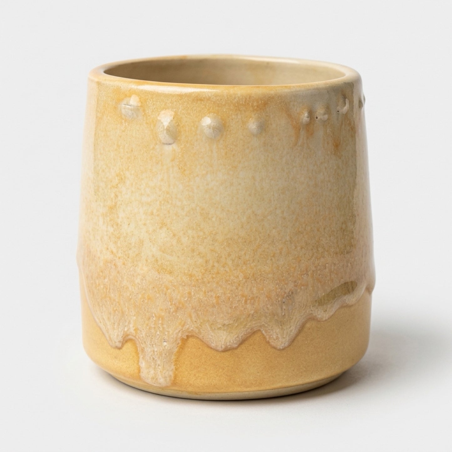 Handmade Ceramic Mug – White, Cream and Yellow Glaze