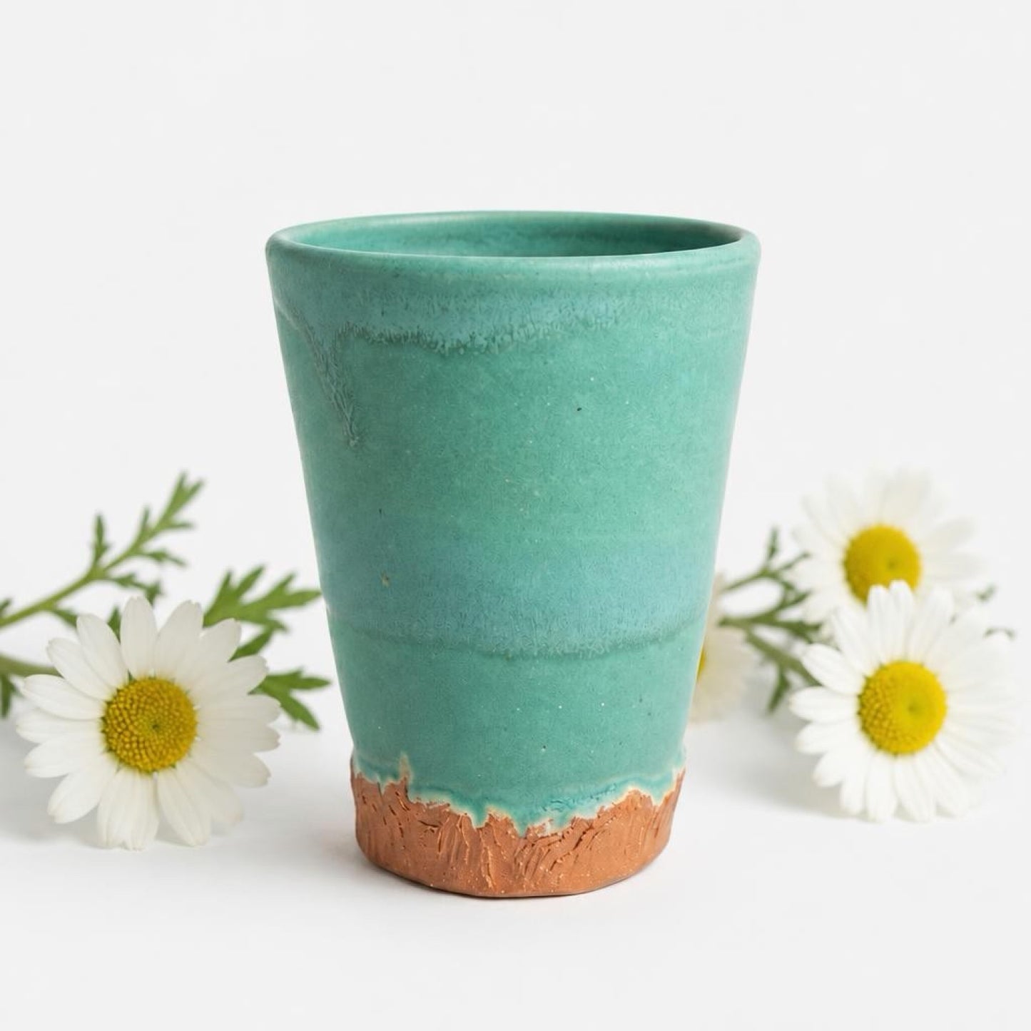 Handmade Turquoise Ceramic Tumbler