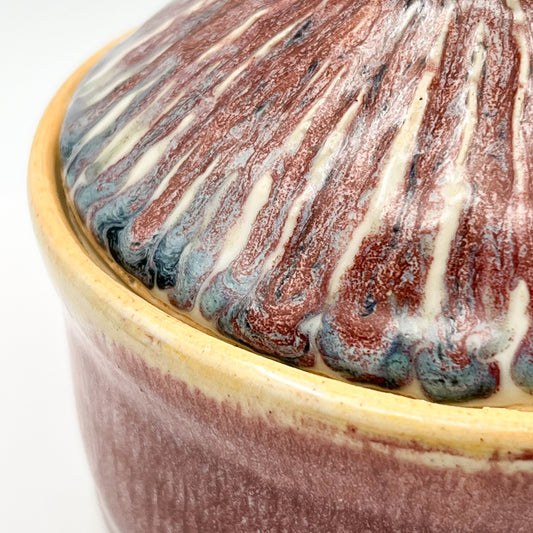 Farmhouse Glaze Covered Sugar Bowl