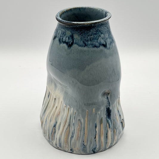 Textured Earth, Matte Blue Sky Vase