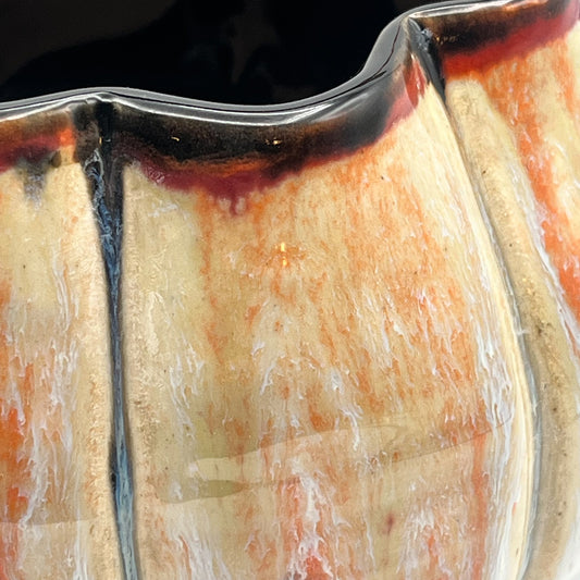 Fall pumpkin ceramic basket