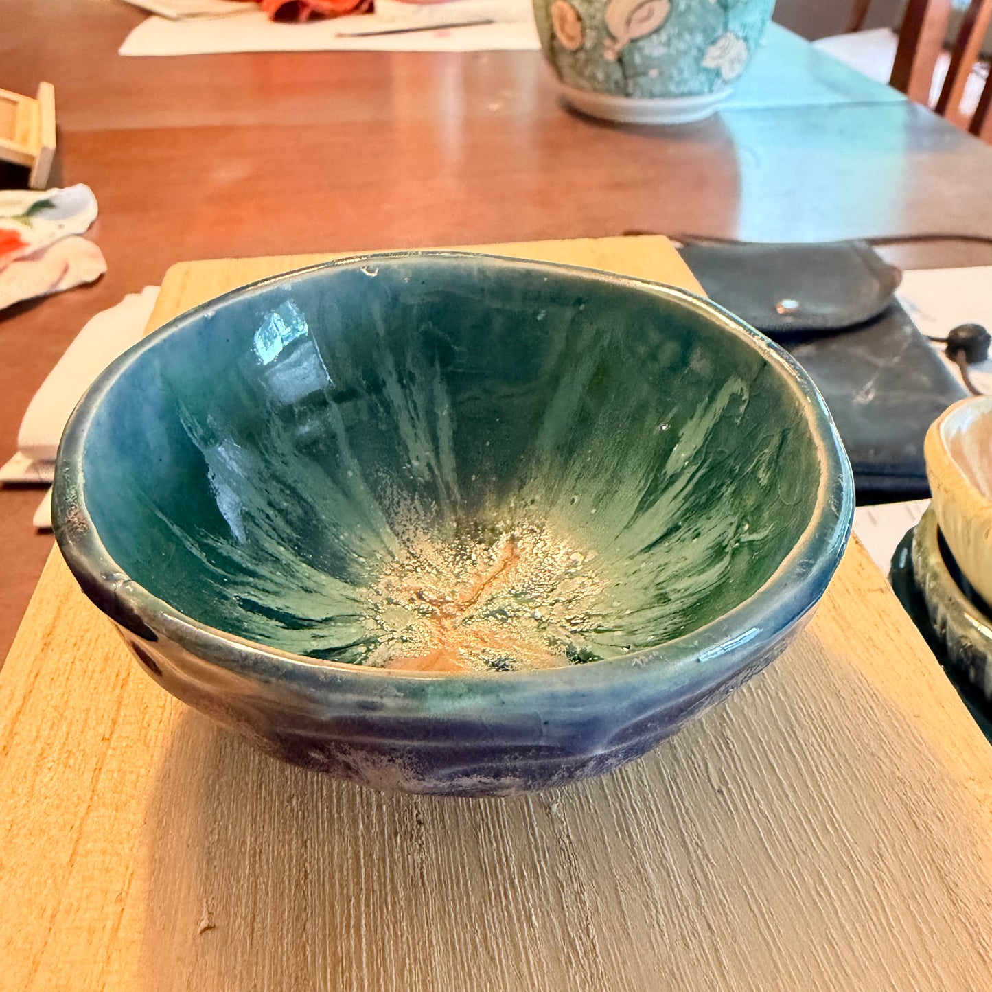 1113 Black and Peacock Mini Bowl