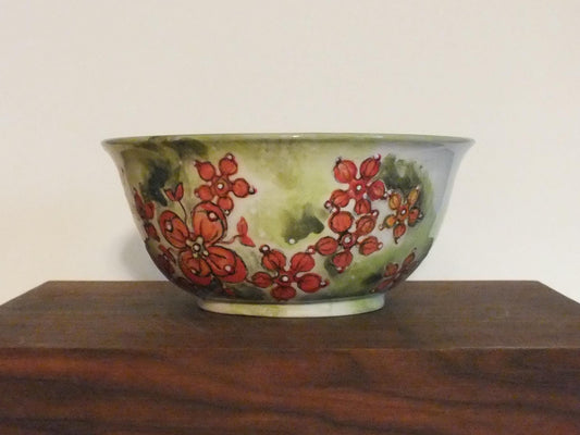 Flowered Stoneware Bowl