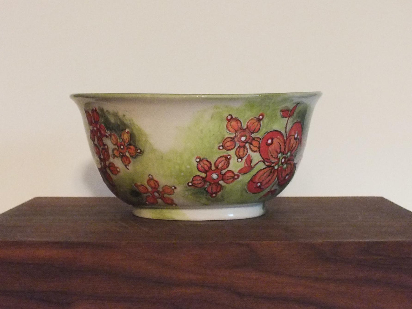 Flowered Stoneware Bowl