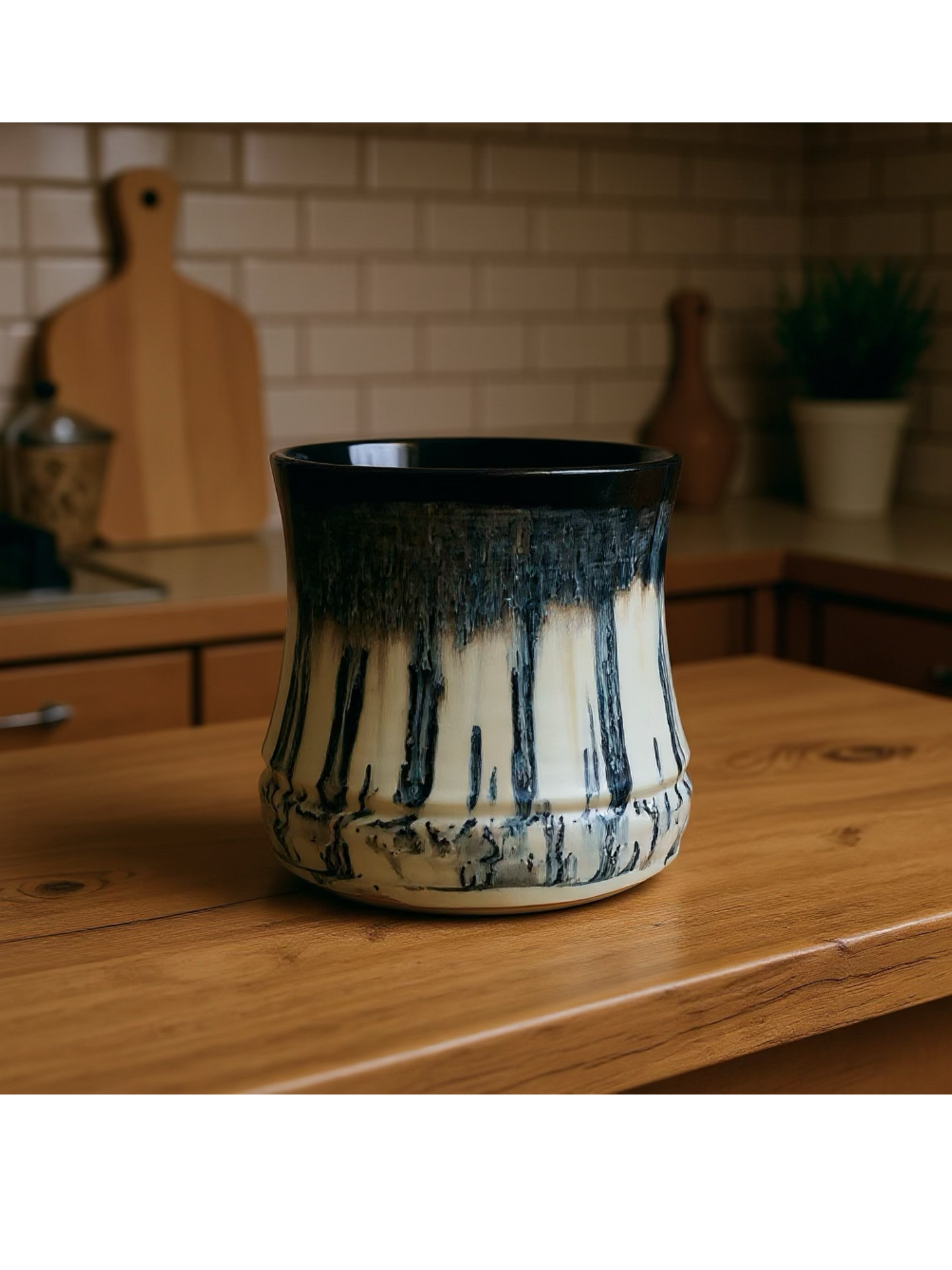 Medium Stoneware Utensil Holder