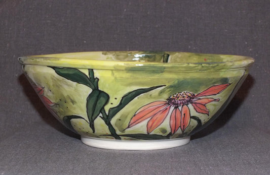 Pink Coneflower Bowl