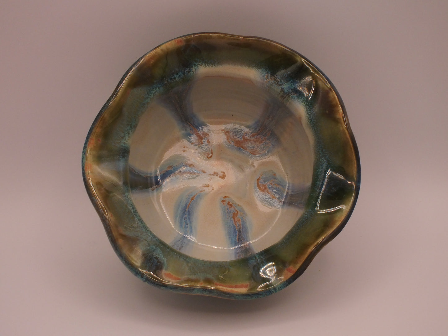 Spanish Moss Flutter Edge Bowl