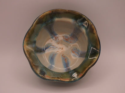 Spanish Moss Flutter Edge Bowl