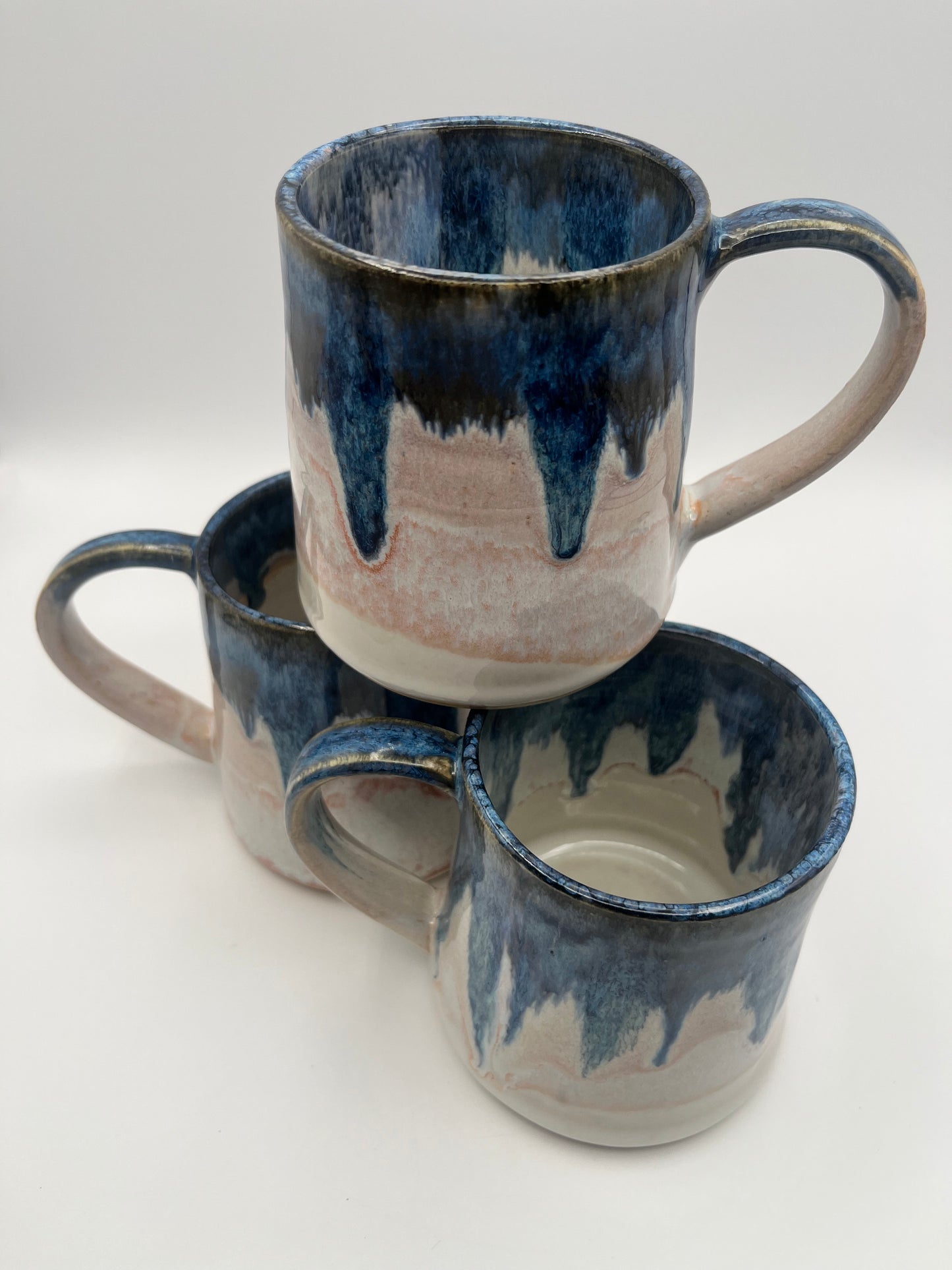 Blue Tide Tapered Stoneware Mug, 14 fluid ounces