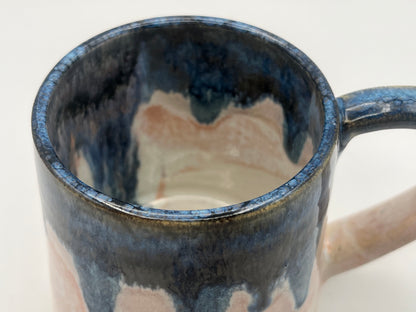 Blue Tide Tapered Stoneware Mug, 14 fluid ounces