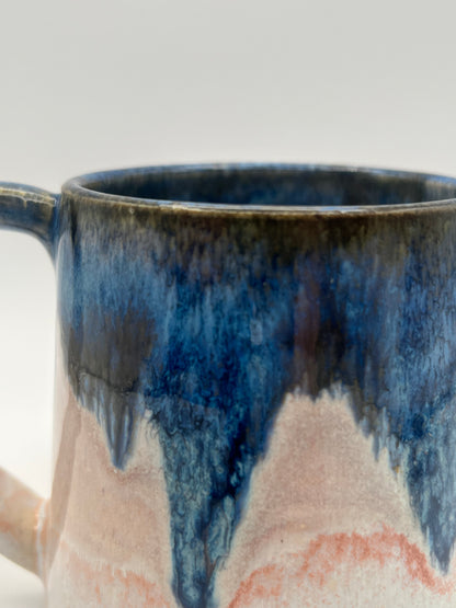 Blue Tide Tapered Stoneware Mug, 14 fluid ounces