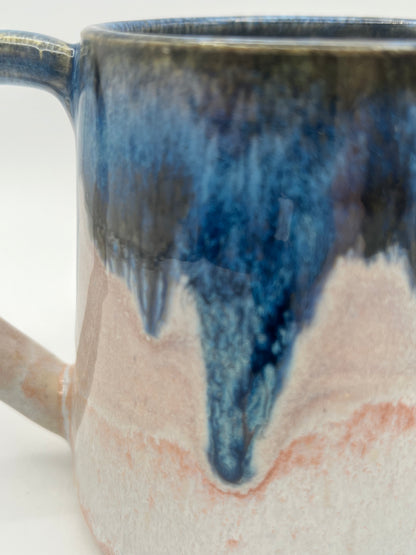 Blue Tide Tapered Stoneware Mug, 14 fluid ounces