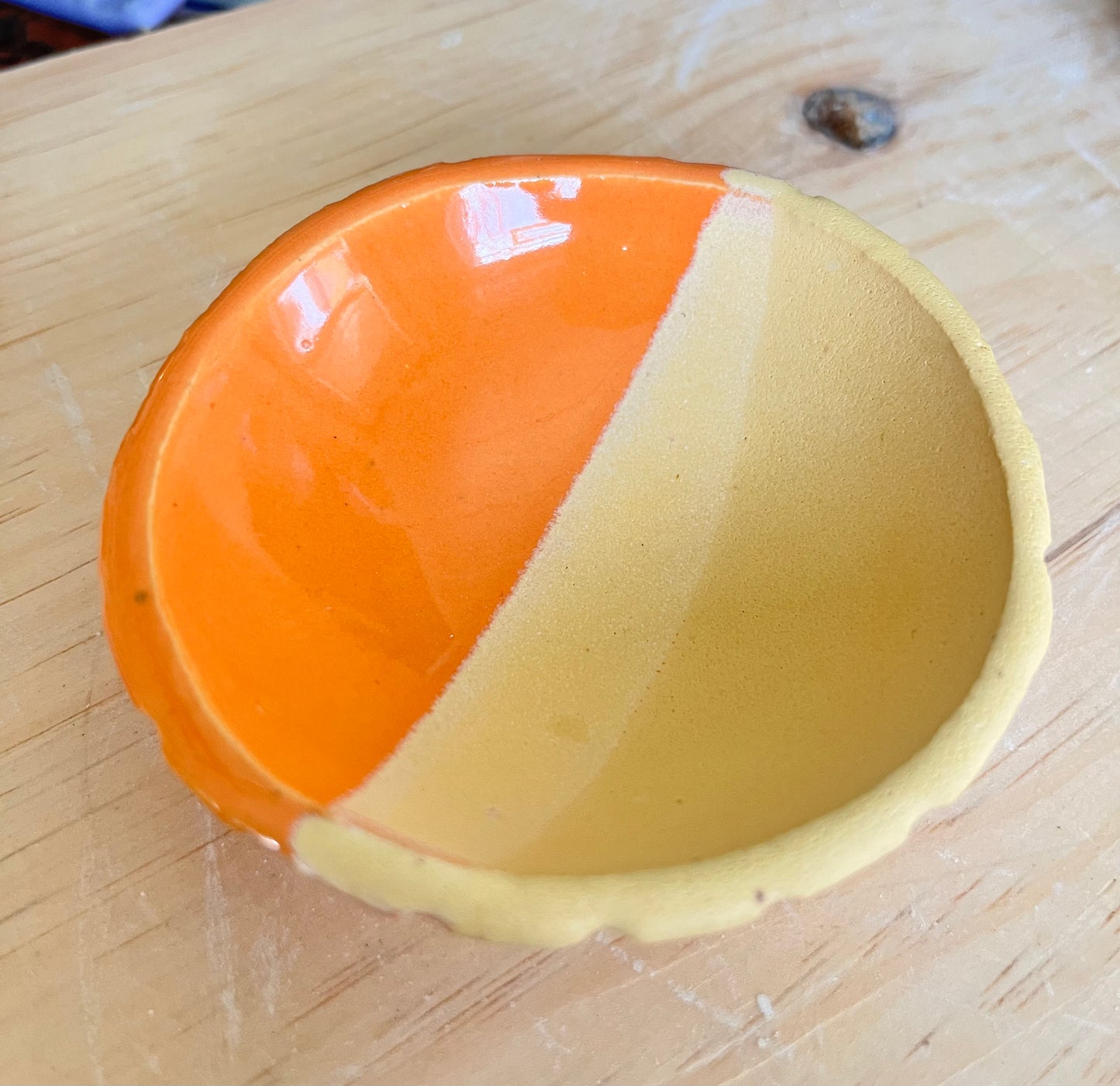 796 (1-5) mini bowl - orange and yellow