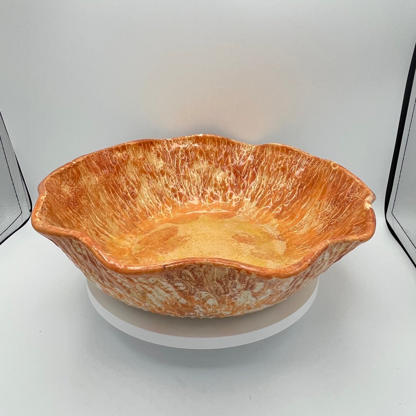 797 large flutter bowl - oranges
