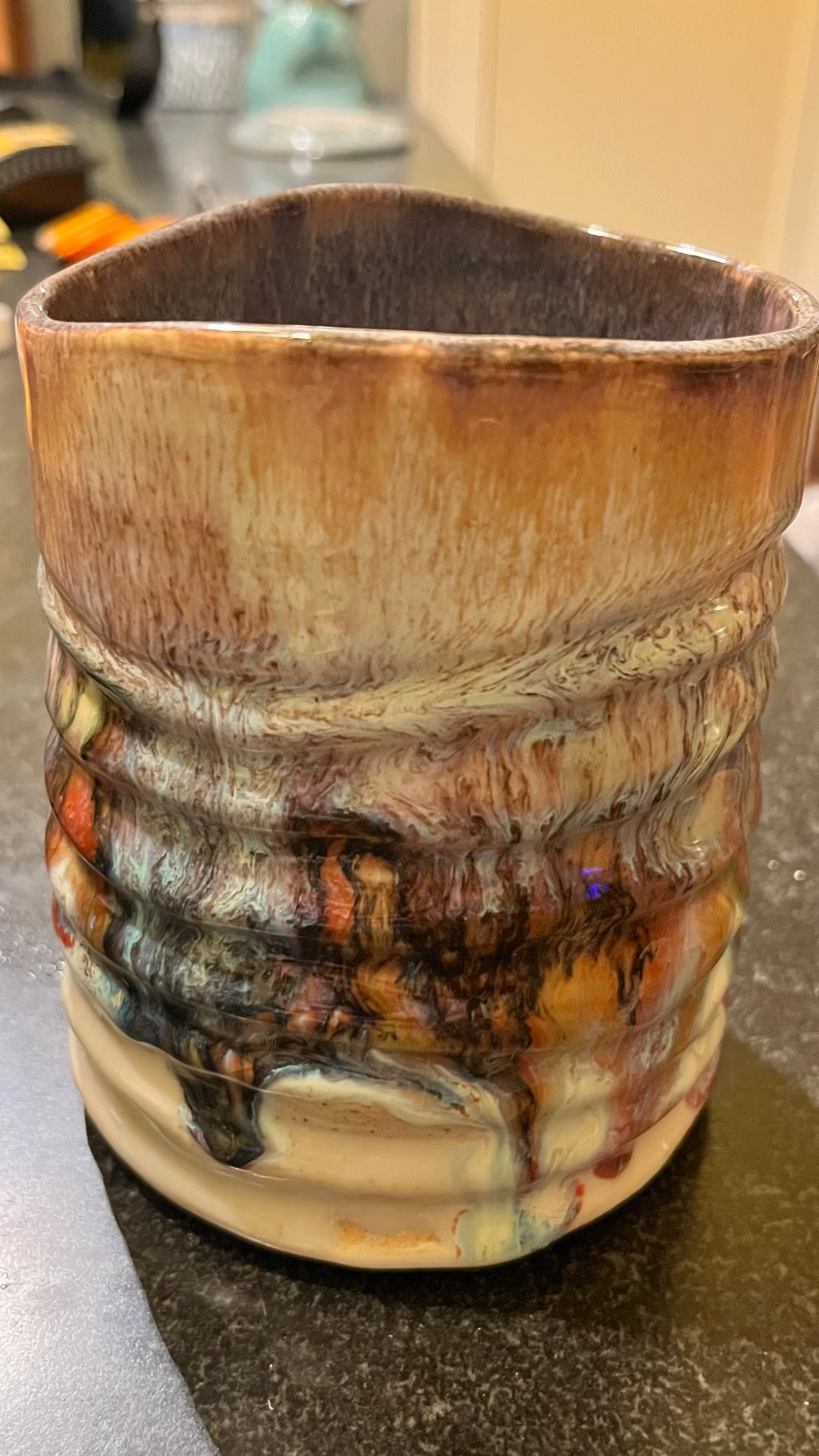 874 small vase - rainbow color