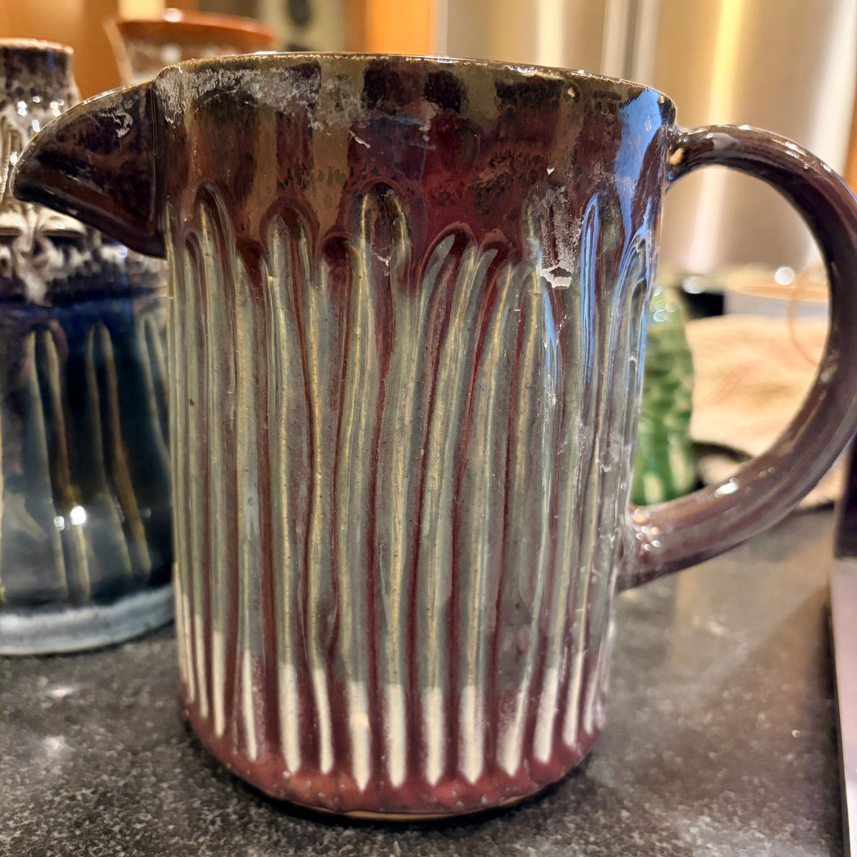 Mystery purples Ceramic pitcher