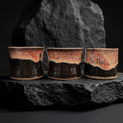 Ember & Midnight Handmade Ceramic Espresso Cups