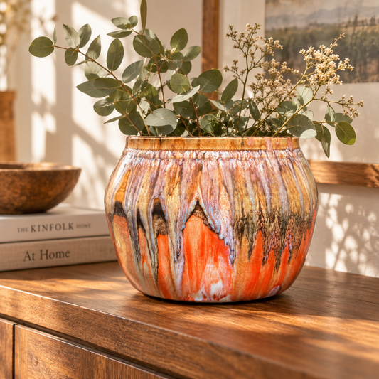 Ember Falls Handmade Ceramic Vessel