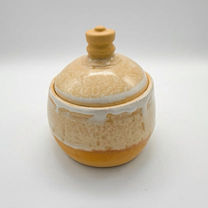 Handmade Yellow Ceramic Sugar Bowl