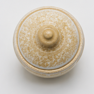 Handmade Yellow Ceramic Sugar Bowl