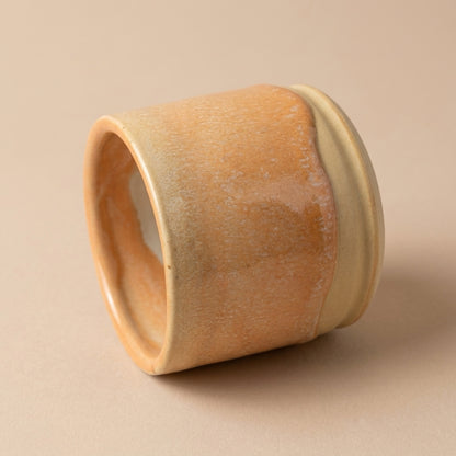 Yellow and Cream Espresso Cup Ceramic Cup For Espresso Shots - Stylish Modern Design Durable Lightweight