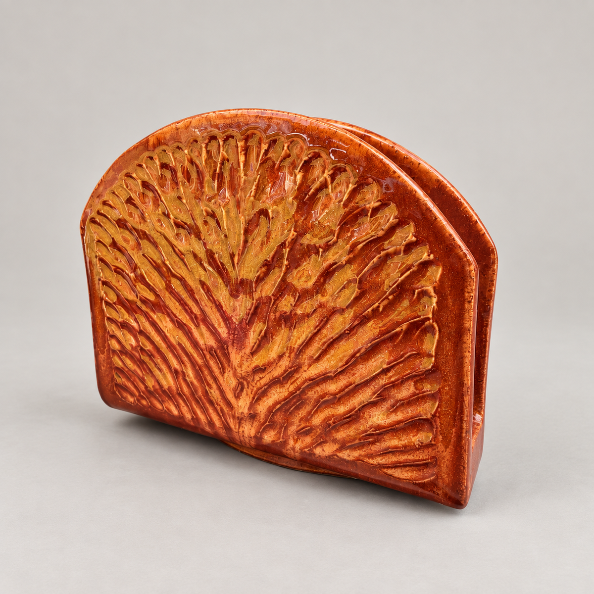 Autumn Fern Ceramic Napkin Holder
