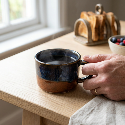 Copper & Deep Blue Ceramic Gibraltar Cups