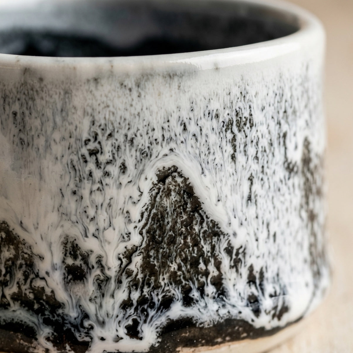 Midnight Frost Handmade Ceramic Espresso Cups