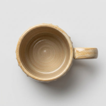 Handmade Ceramic Mug – White, Cream and Yellow Glaze
