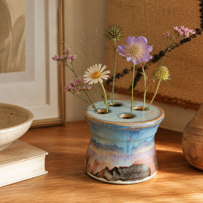 Coastal Sunset Handmade Ceramic Toothbrush Holder & Flower Vase