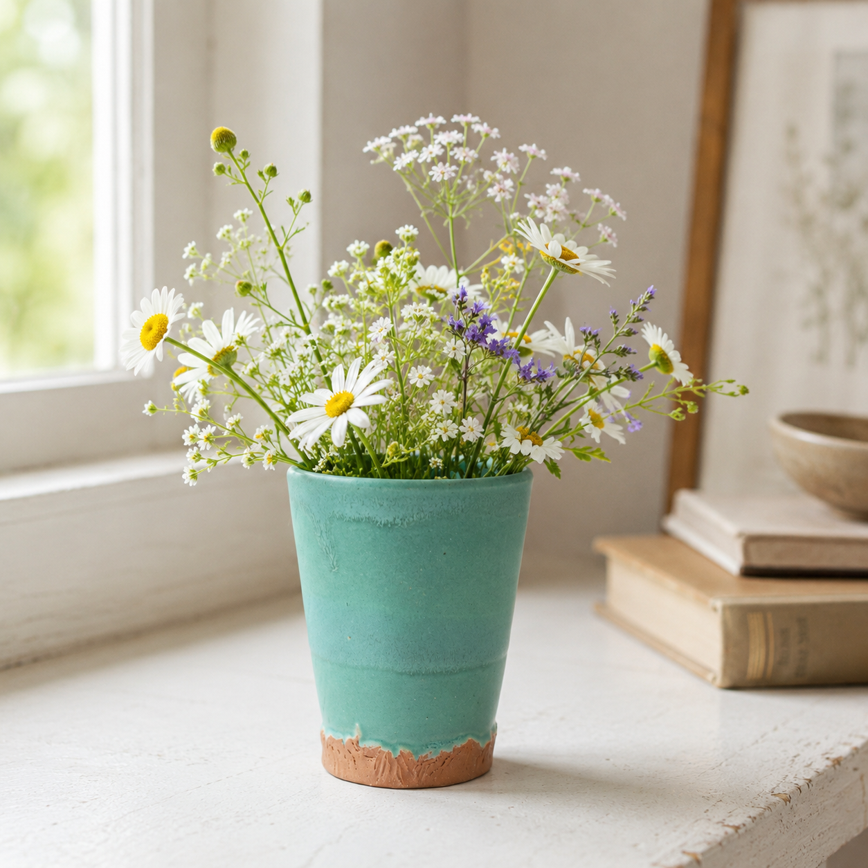 Handmade Turquoise Ceramic Tumbler