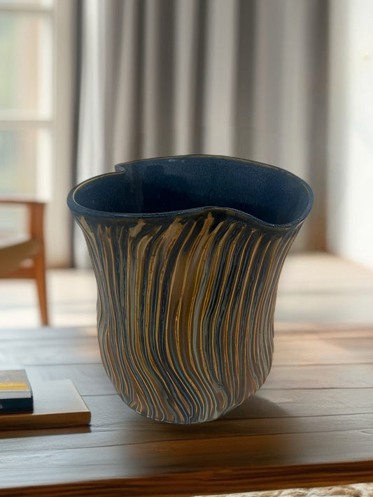 Hand-Sculpted Ceramic Vase