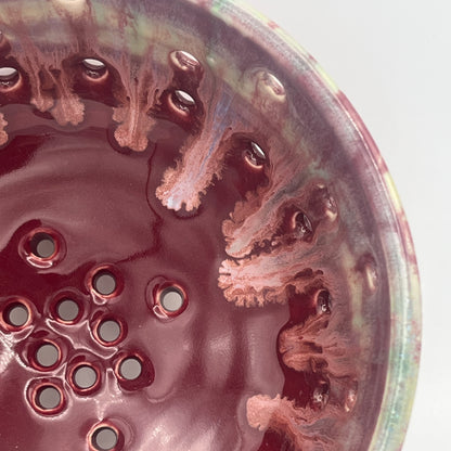 Burgundy Stoneware Colander