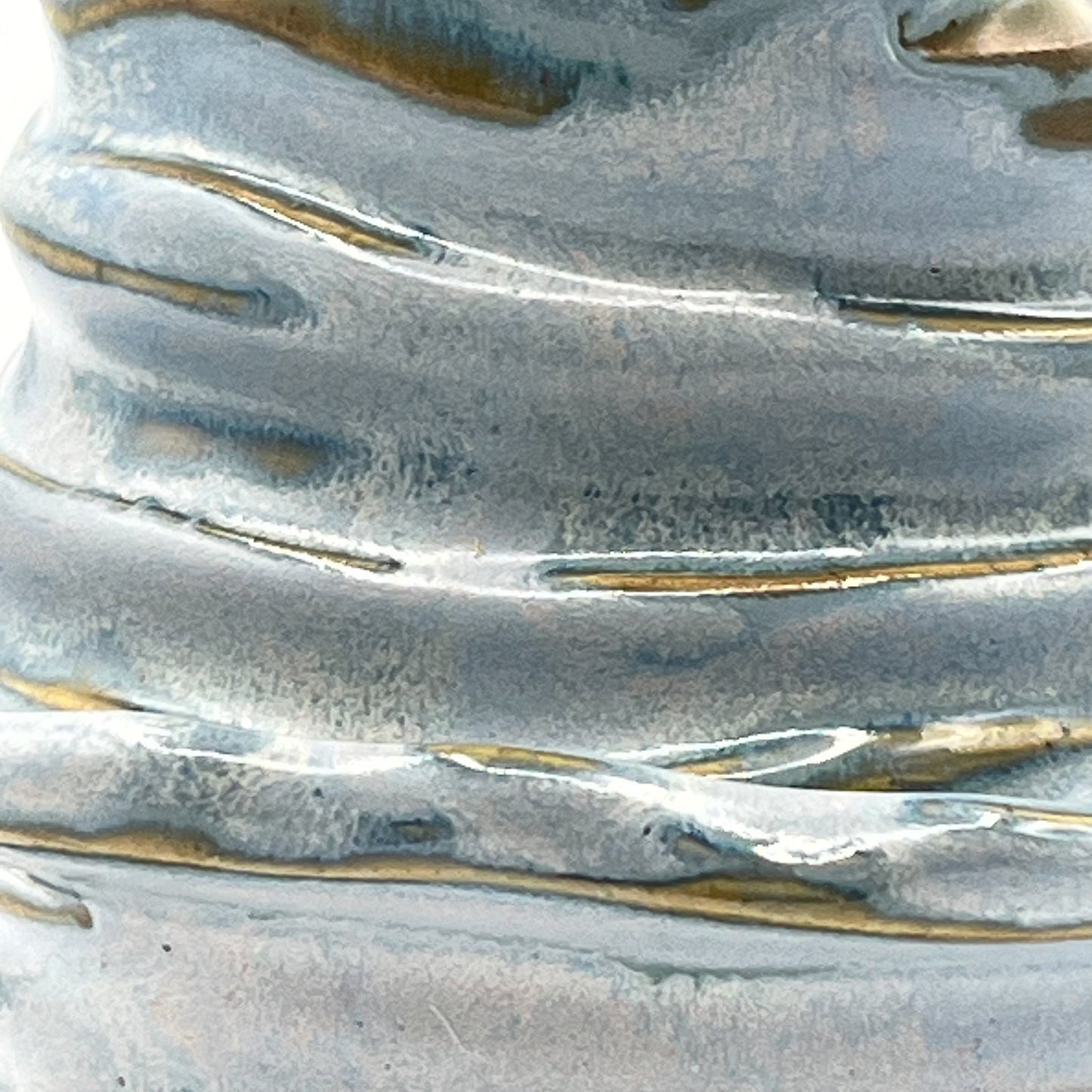 Textured Earth, Matte Blue Sky Organic Vase