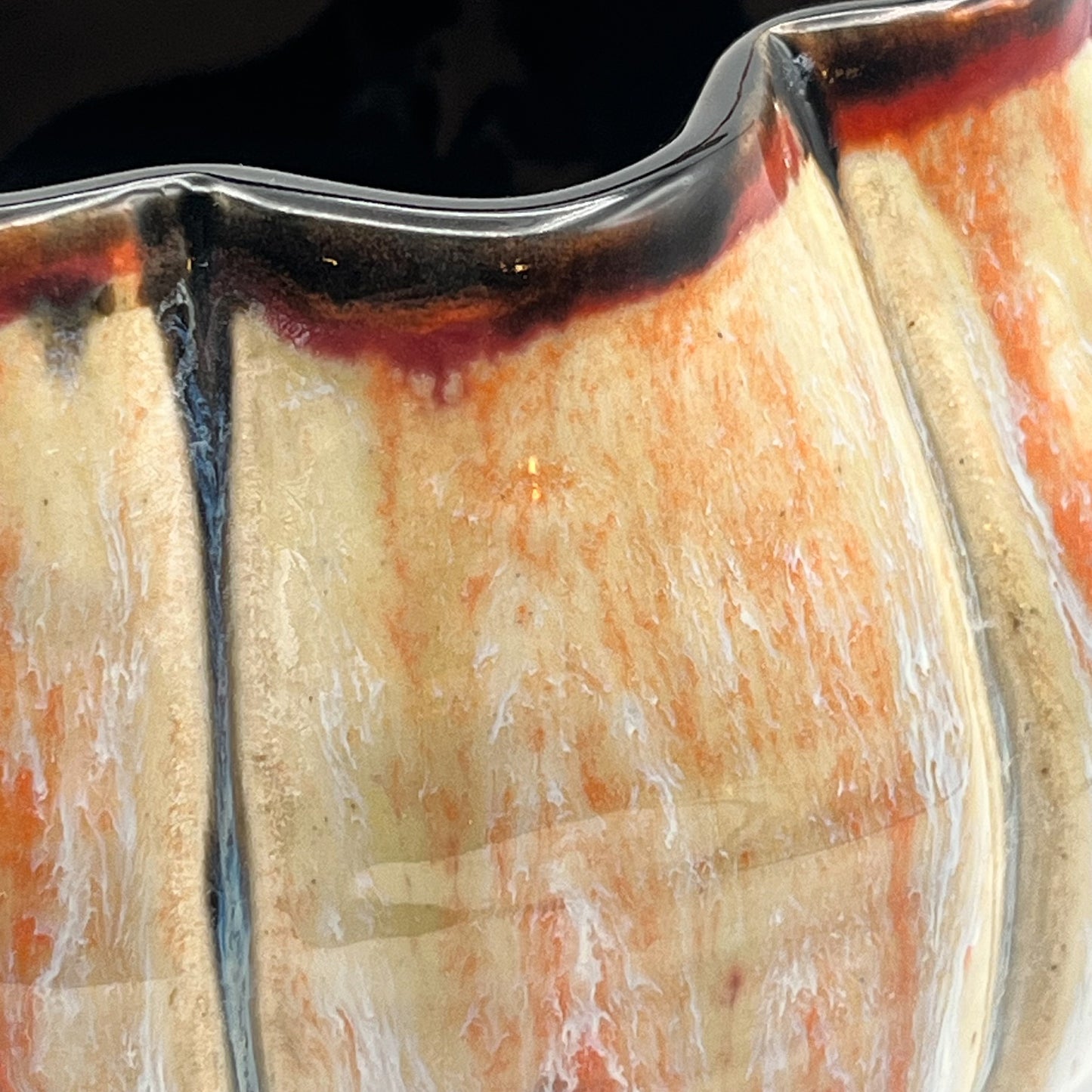 Fall pumpkin ceramic basket