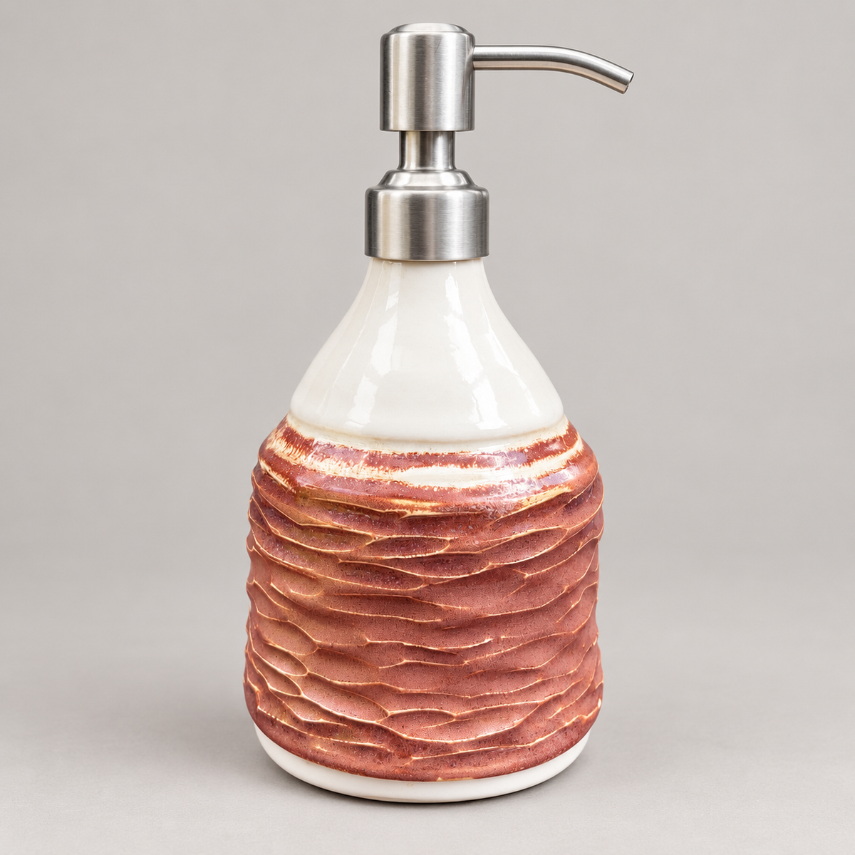 Rose Ripple Ceramic Soap Dispenser