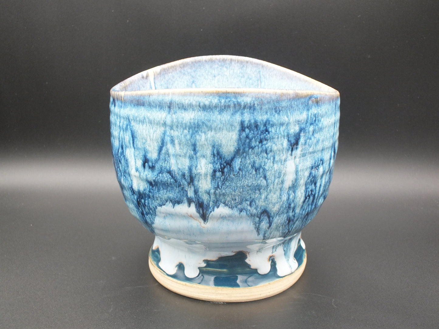 Blue Ocean Stoneware Vessel