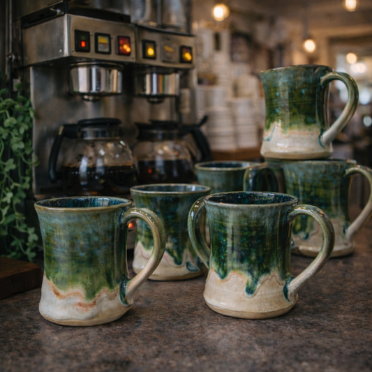 Verdant Cascade Tulip Shape Mug