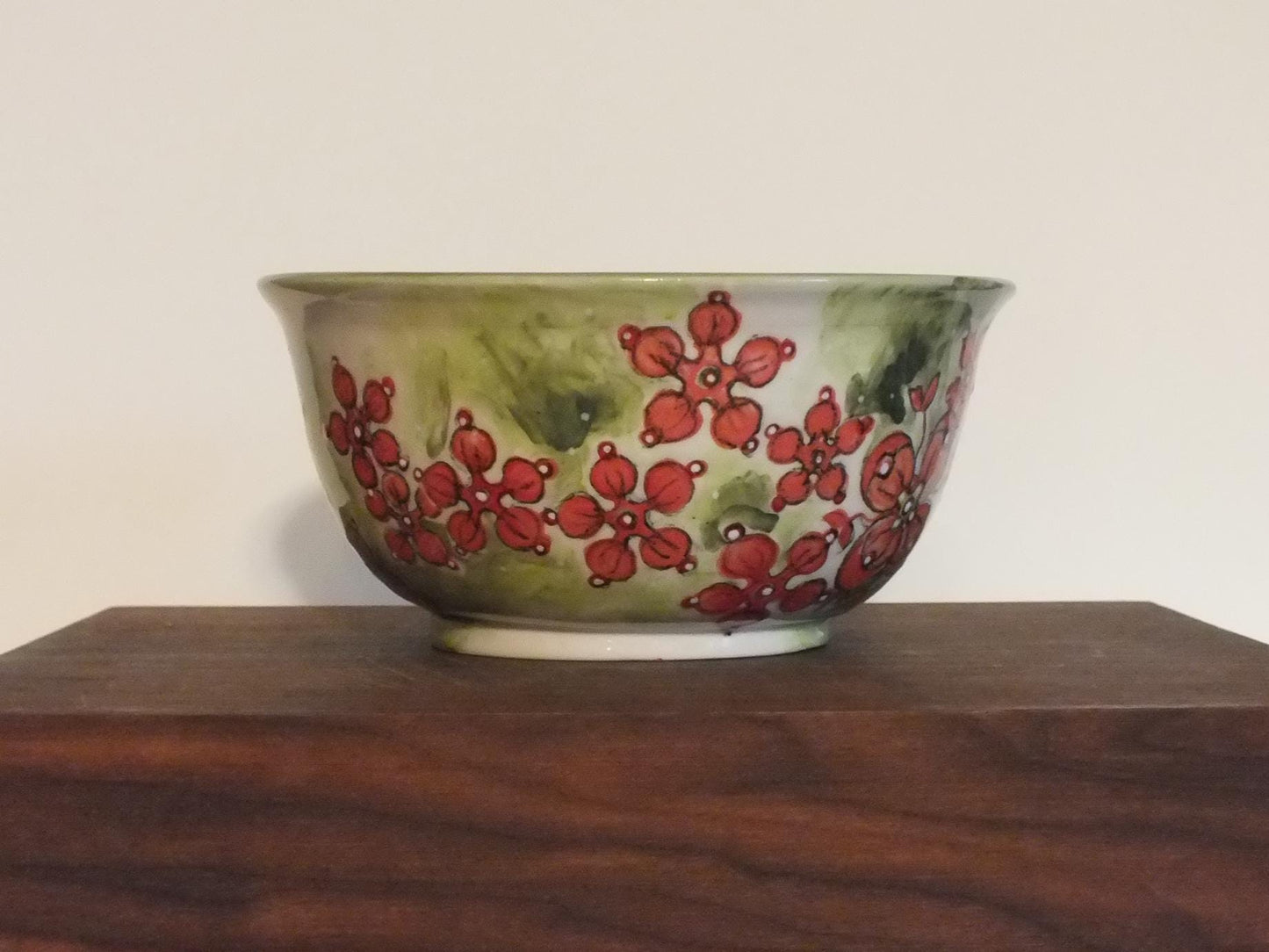 Flowered Stoneware Bowl