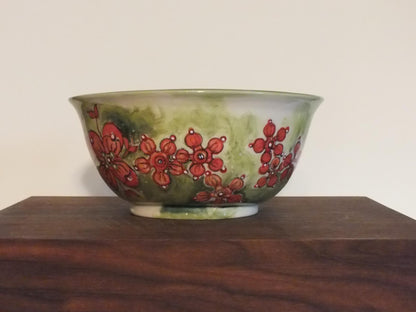Flowered Stoneware Bowl