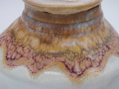 Small stoneware covered jar