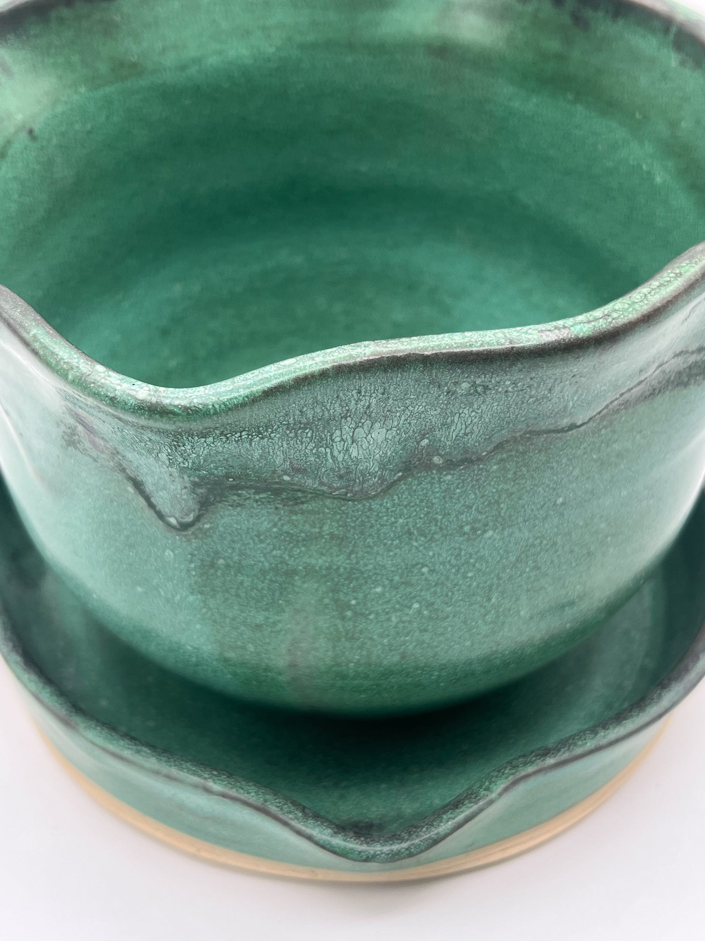 Artisan Green Ceramic Planter