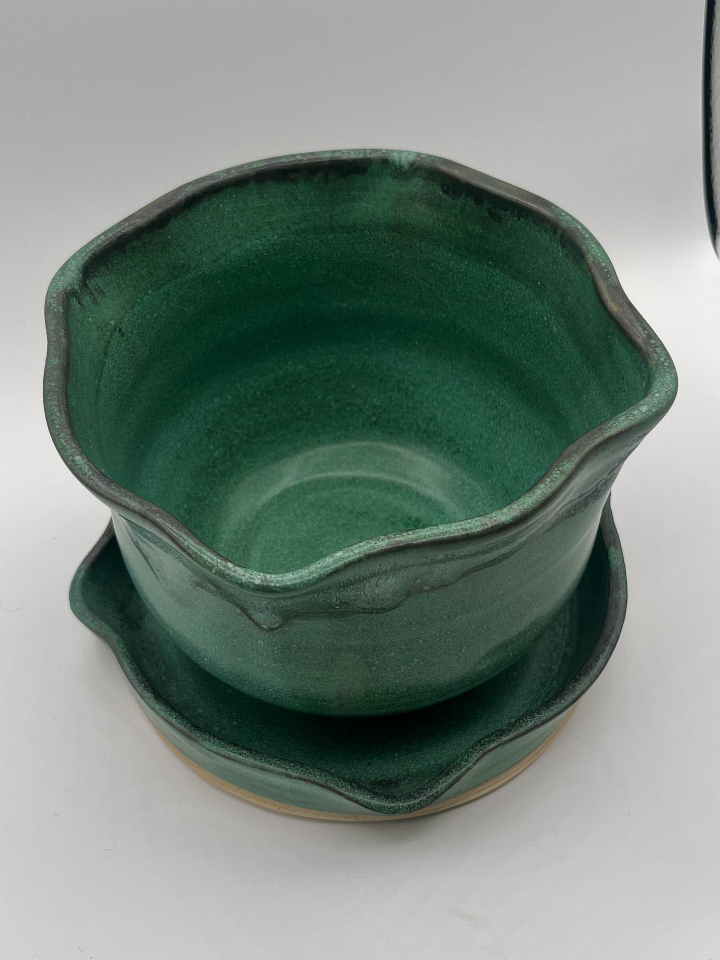 Artisan Green Ceramic Planter