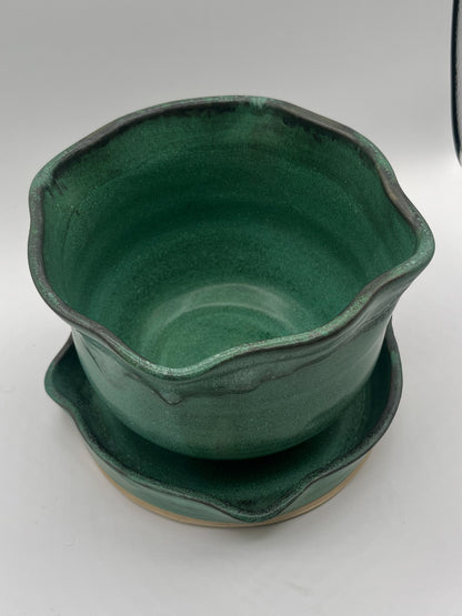 Artisan Green Ceramic Planter