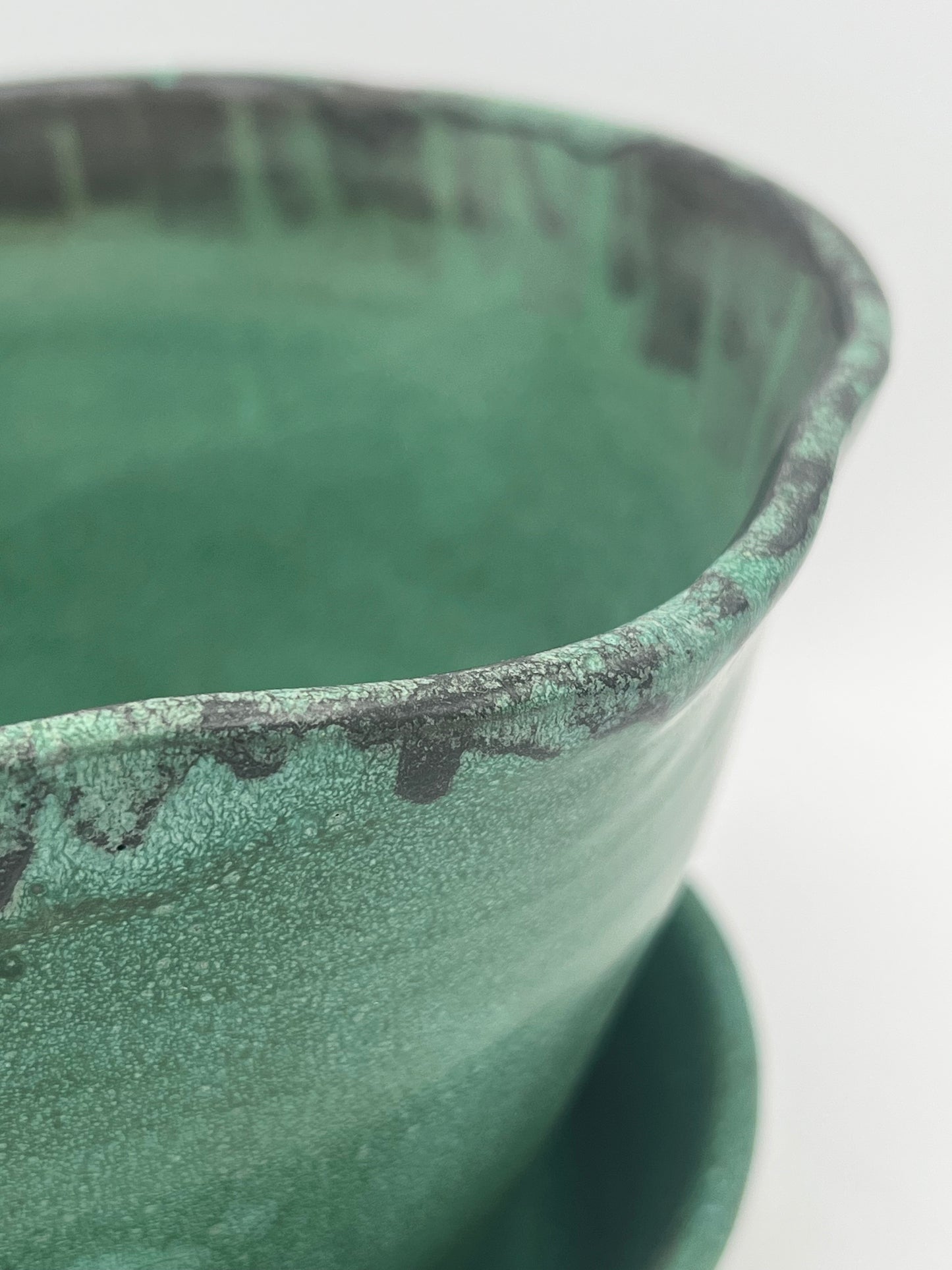 Artisan Green Ceramic Planter